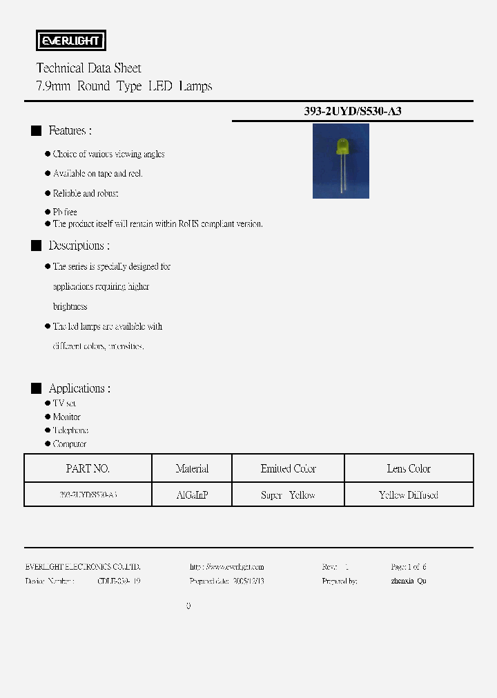 393-2UYDS530-A3_3749198.PDF Datasheet