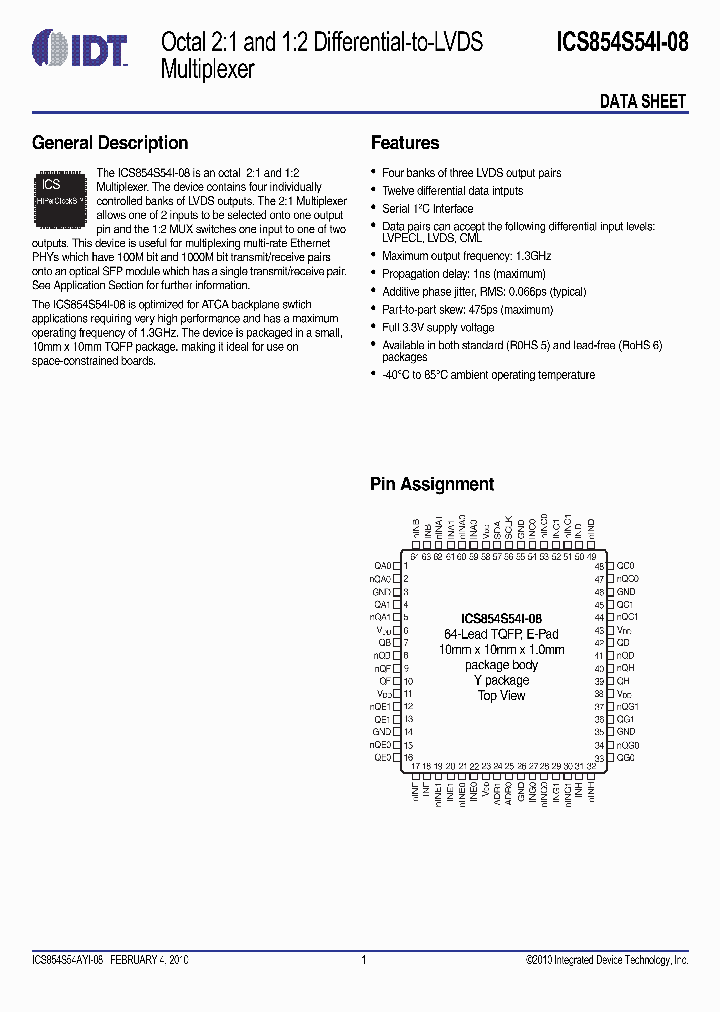 854S54AYI-08LF_3752174.PDF Datasheet