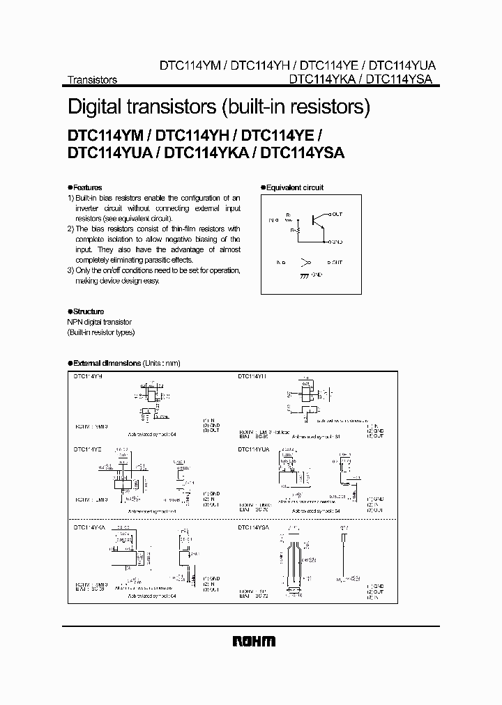 DTC114YHT2L_3752306.PDF Datasheet