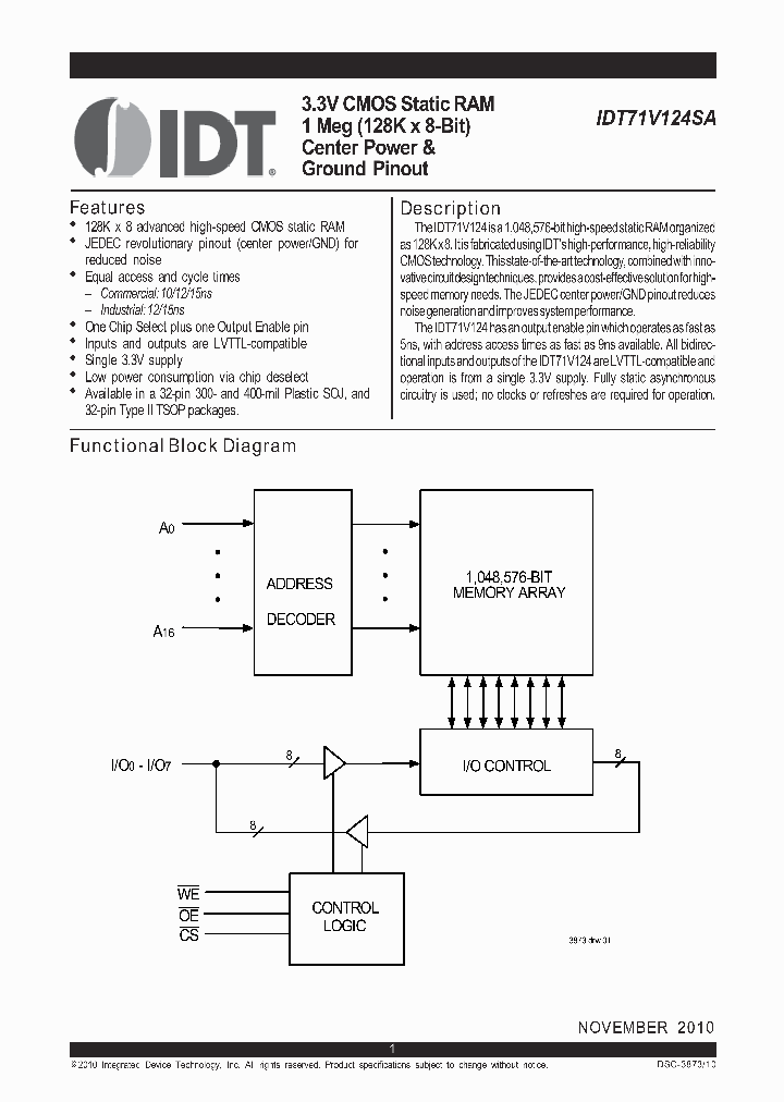 71V124SA10TYG_3751280.PDF Datasheet