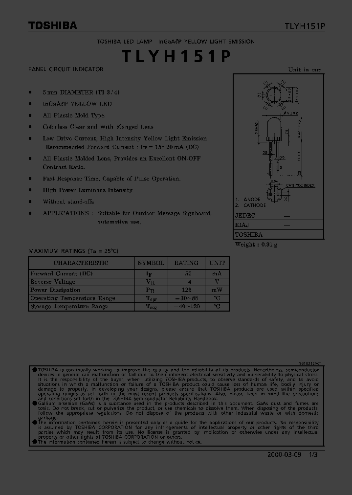 TLYH151PUV_3752124.PDF Datasheet