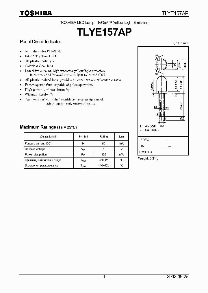 TLYE157APSTF_3751466.PDF Datasheet