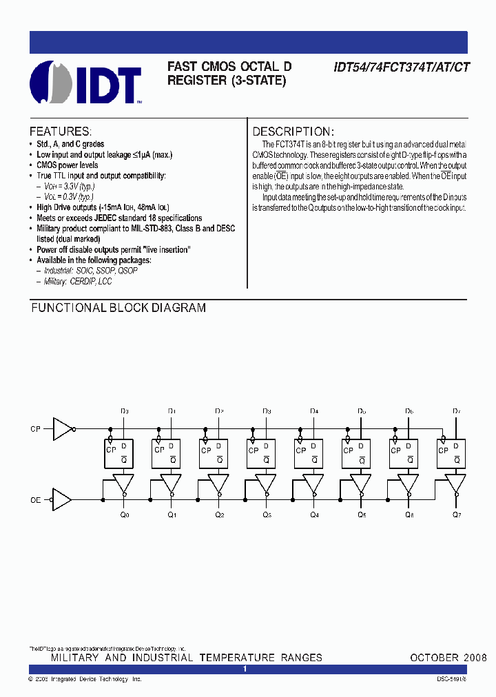 74FCT374CTPYGB_3751508.PDF Datasheet