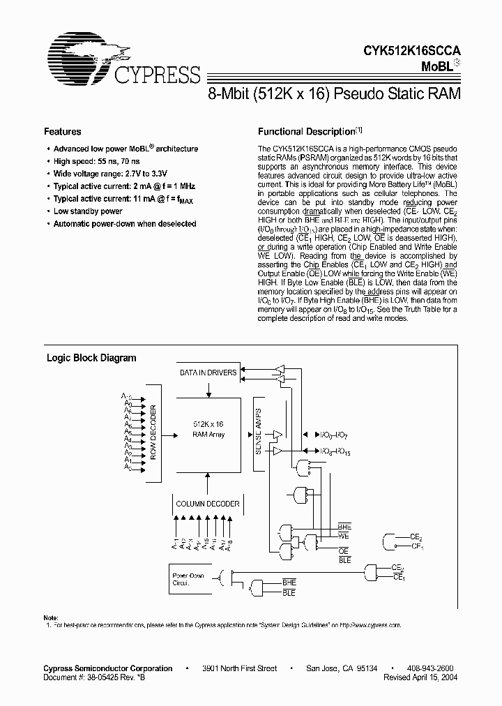 CYK512K16SCCA-70BAI_3754165.PDF Datasheet