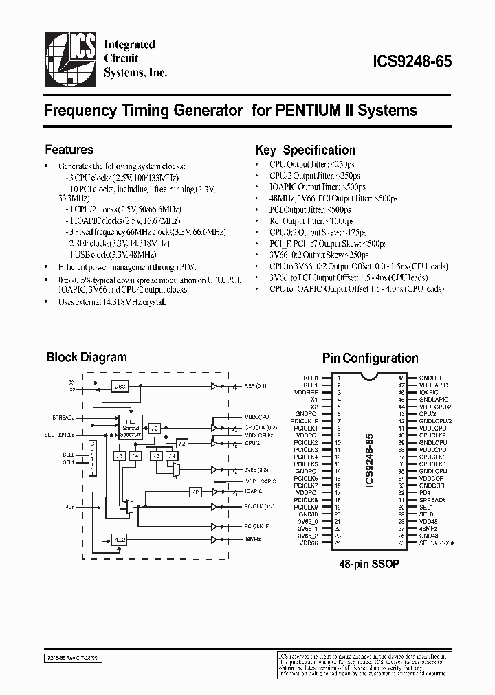 ICS9248YF-65_3752773.PDF Datasheet