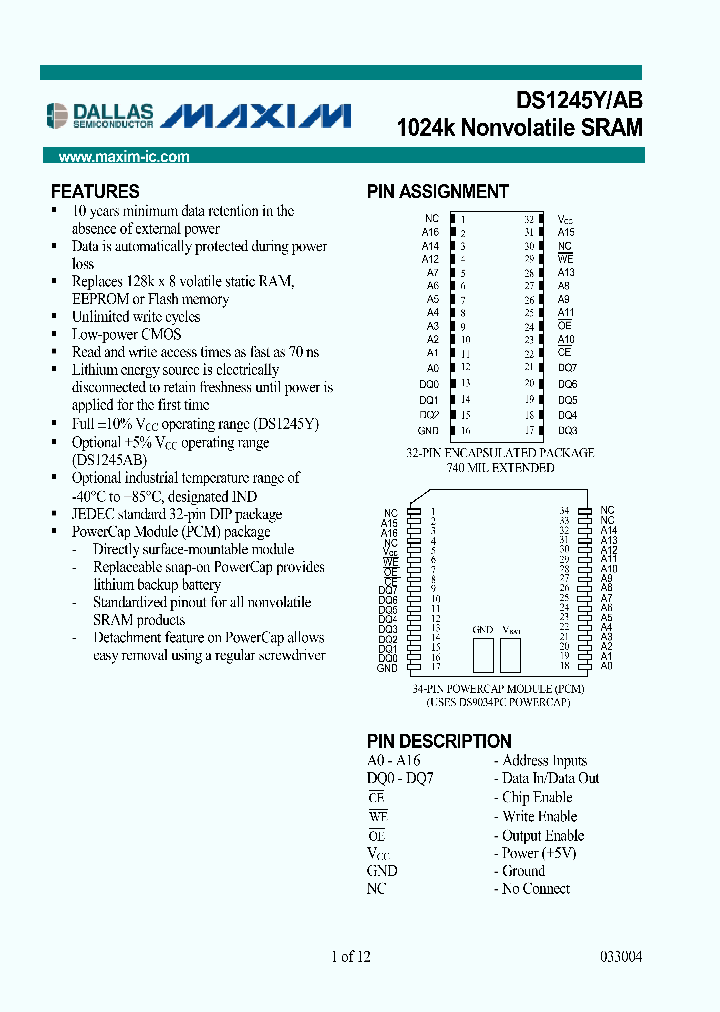 DS1245YP-85_3755065.PDF Datasheet