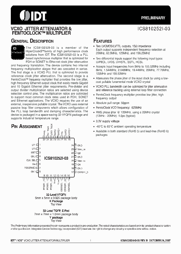 ICS810252AYI-03LFT_3754578.PDF Datasheet