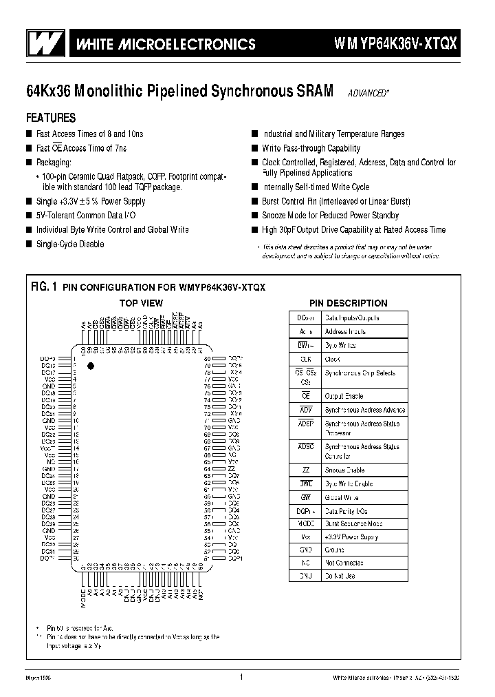 WMYP64K36V-10TQM_3754667.PDF Datasheet
