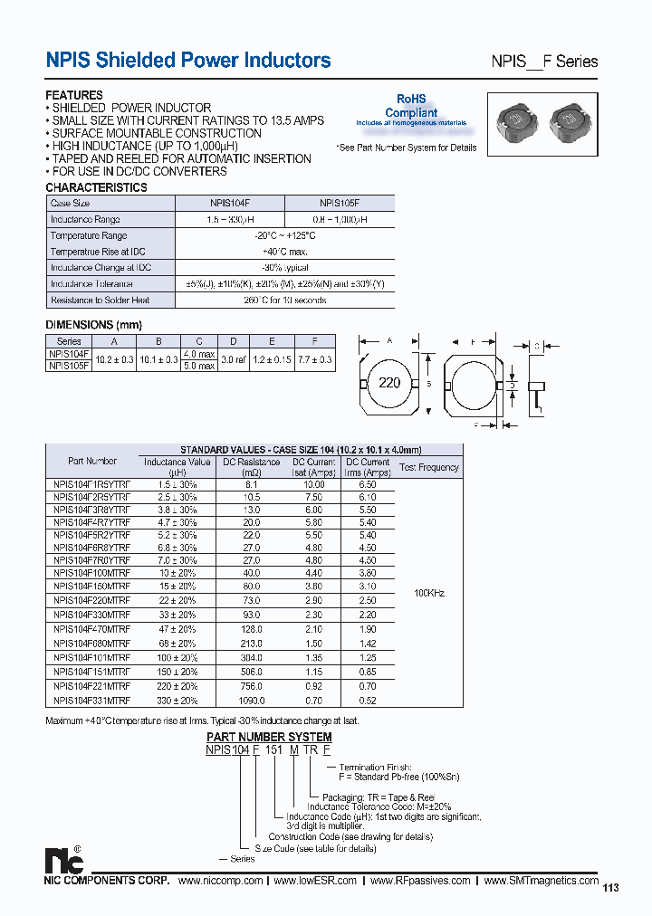 NPIS104F2R5YTRF_3757763.PDF Datasheet