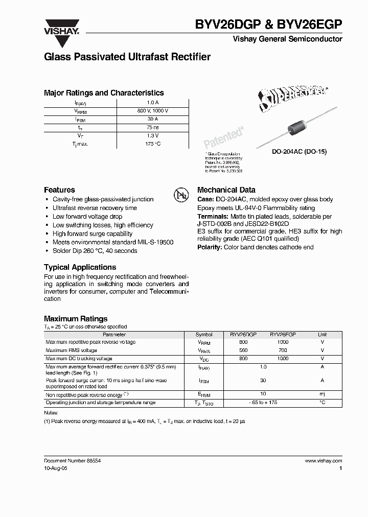 BYV26DGP100_3757845.PDF Datasheet