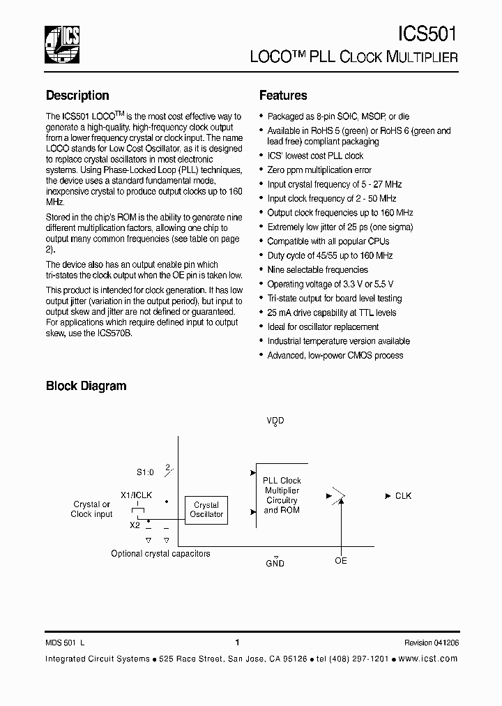 ICS501MILFT_3756503.PDF Datasheet