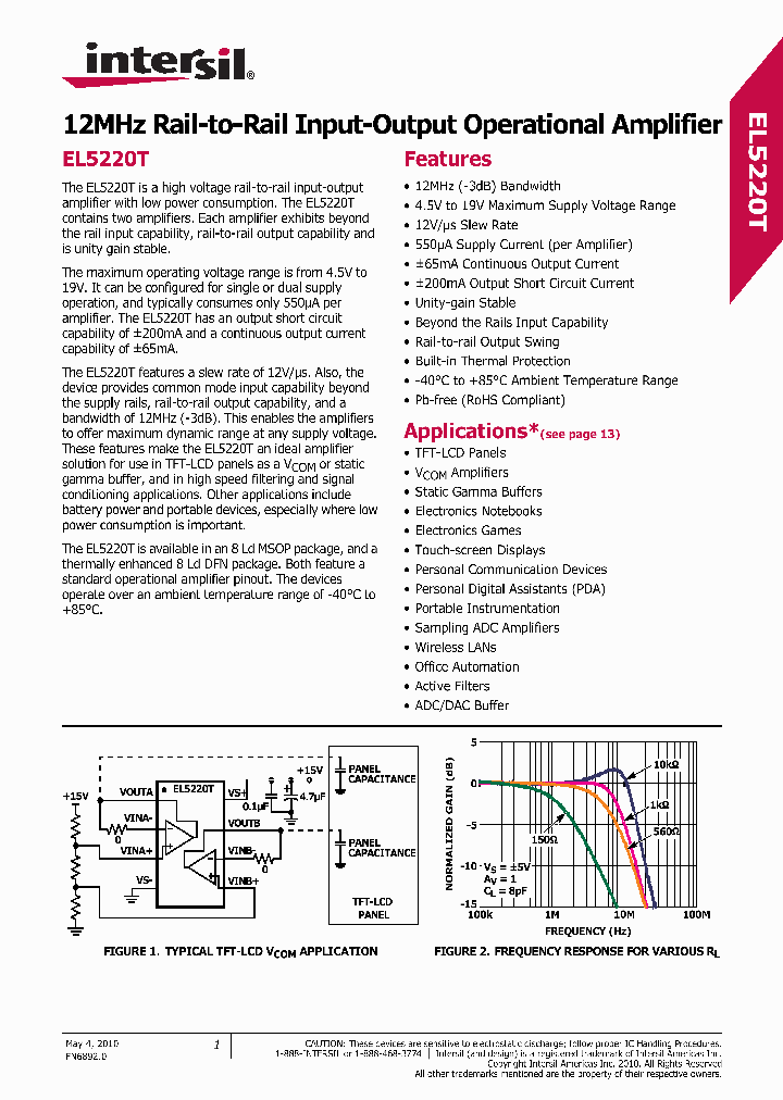 EL5220TIYZ-T7_3759031.PDF Datasheet