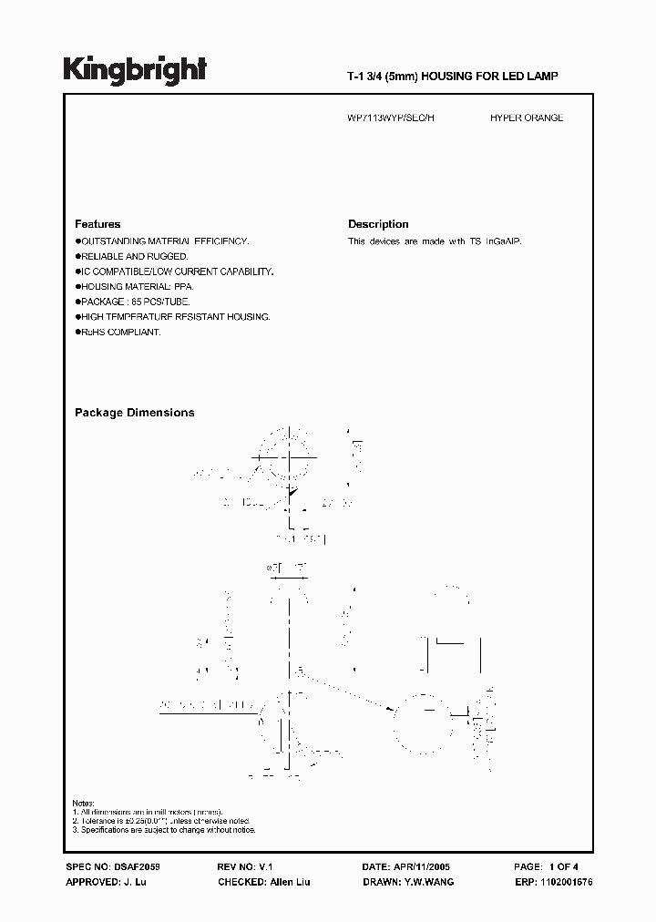 WP7113WYPSECH_3756369.PDF Datasheet