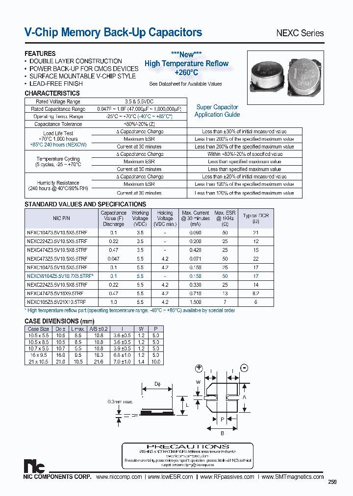NEXC224Z55V105X85TRF_3759463.PDF Datasheet