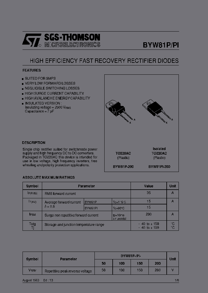 BYW81PI-150_3759532.PDF Datasheet