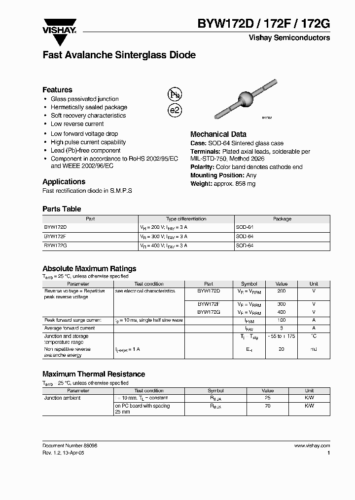 BYW172F-TR_3758387.PDF Datasheet