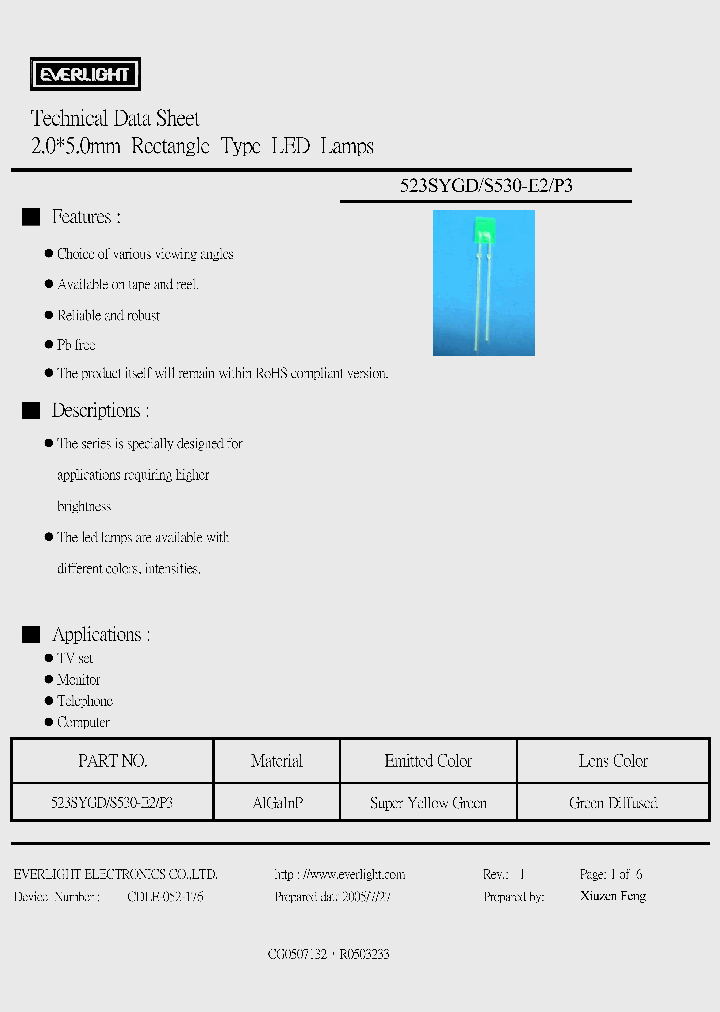 523SYGDS530-E2P3_3755544.PDF Datasheet