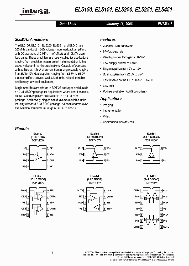 EL5251IYZ-T7_3759224.PDF Datasheet