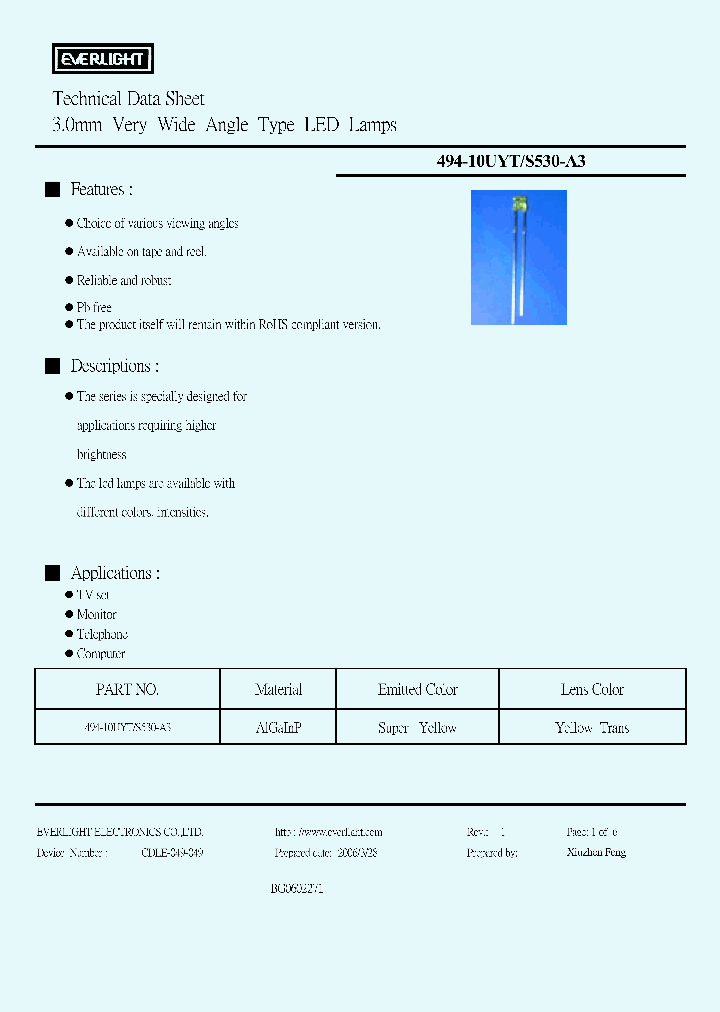 494-10UYTS530-A3_3757927.PDF Datasheet