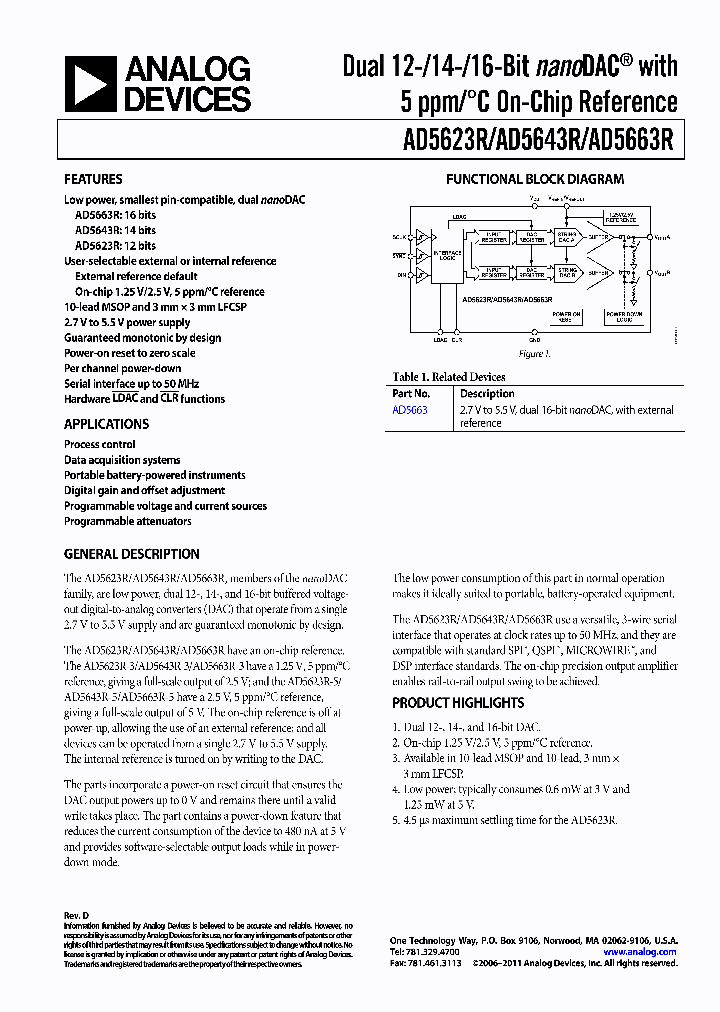 AD5623RBRMZ-5REEL7_3763235.PDF Datasheet