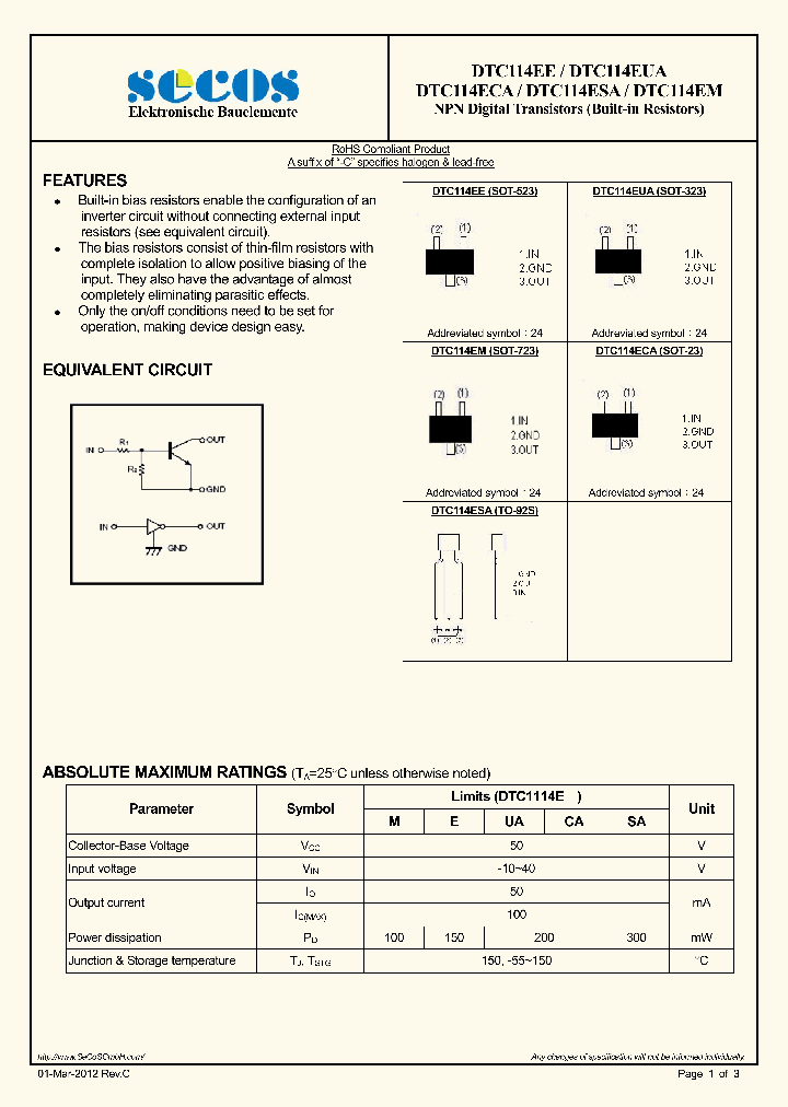 DTC114ESA_3866114.PDF Datasheet