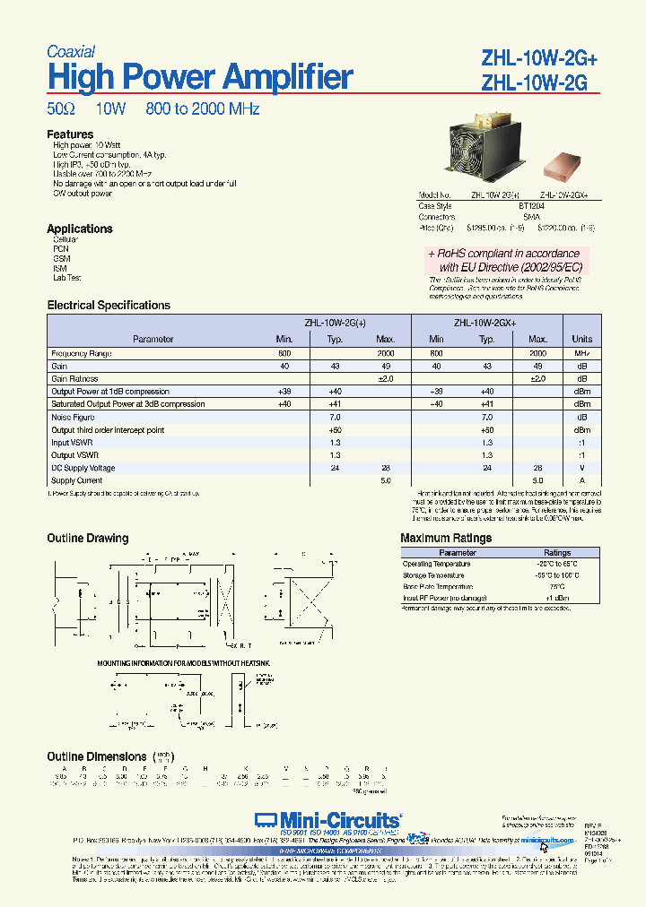 ZHL-10W-2G_3761102.PDF Datasheet