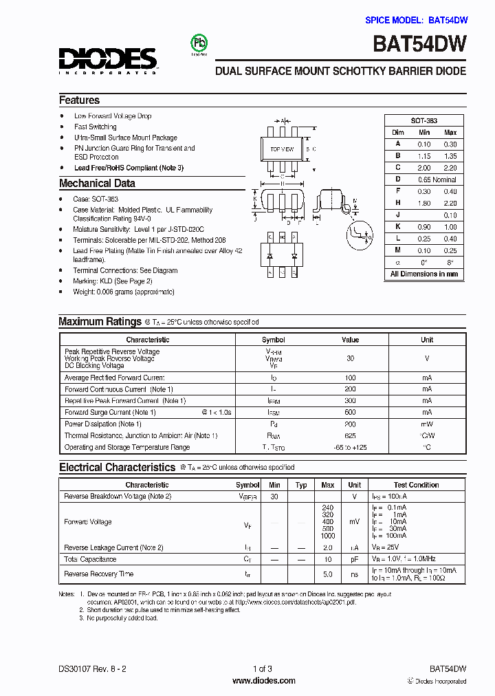 BAT54DW-7-F_3876055.PDF Datasheet