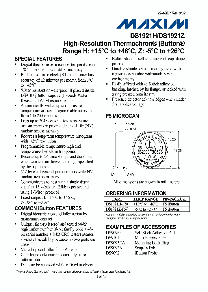 DS1921Z-F5_3764673.PDF Datasheet