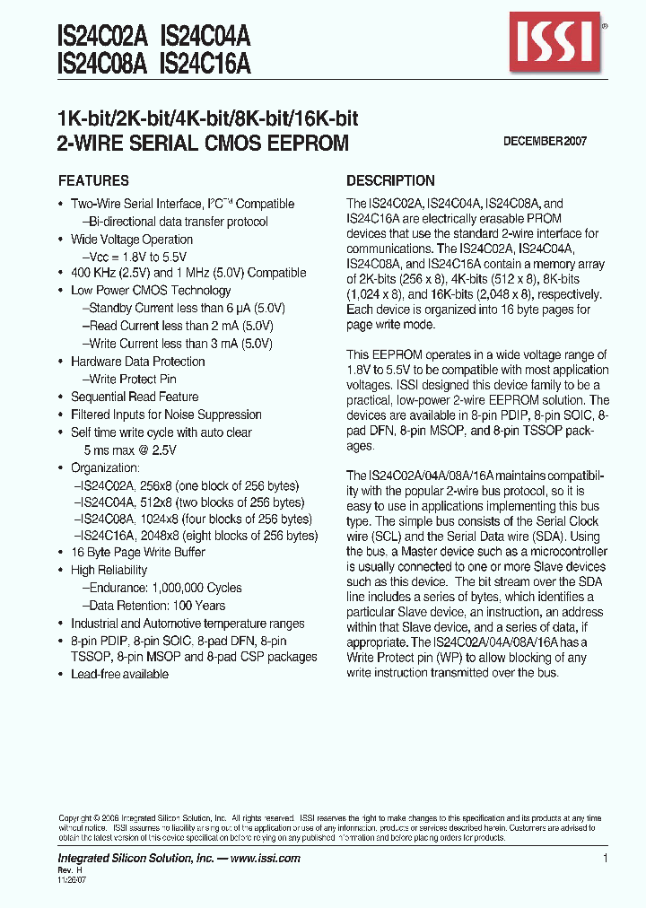 IS24C02A-2ZI_3763218.PDF Datasheet