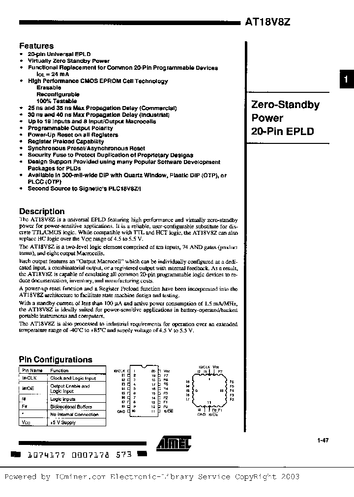 AT18V8Z-30DI_3765173.PDF Datasheet