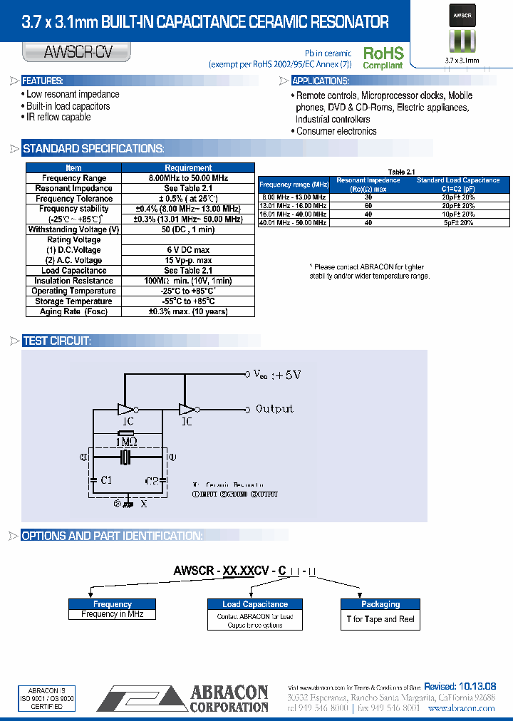 AWSCR-1601MHZCV-C10-T_3765823.PDF Datasheet