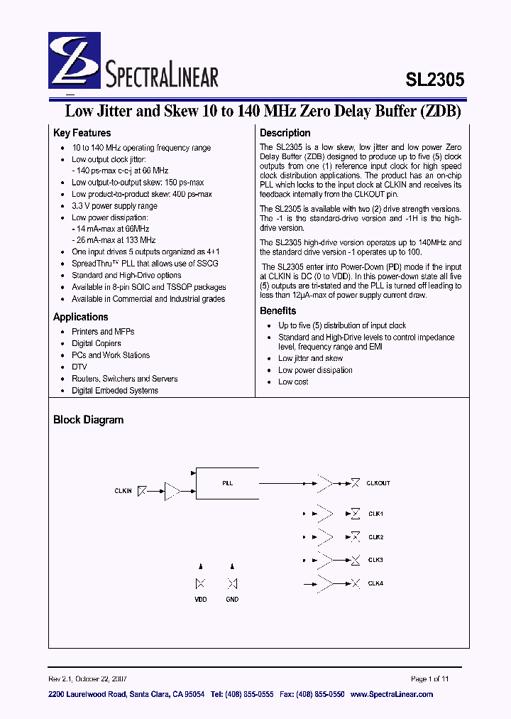 SL2305ZC-1HT_3765812.PDF Datasheet