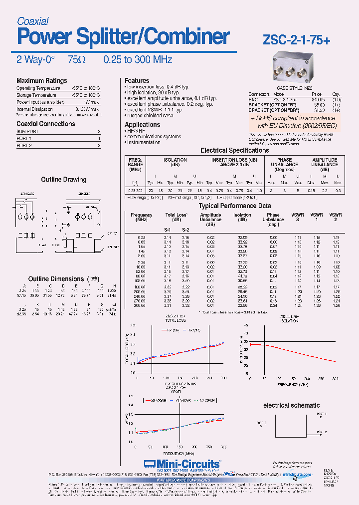 ZSC-2-1-75BR_3760532.PDF Datasheet
