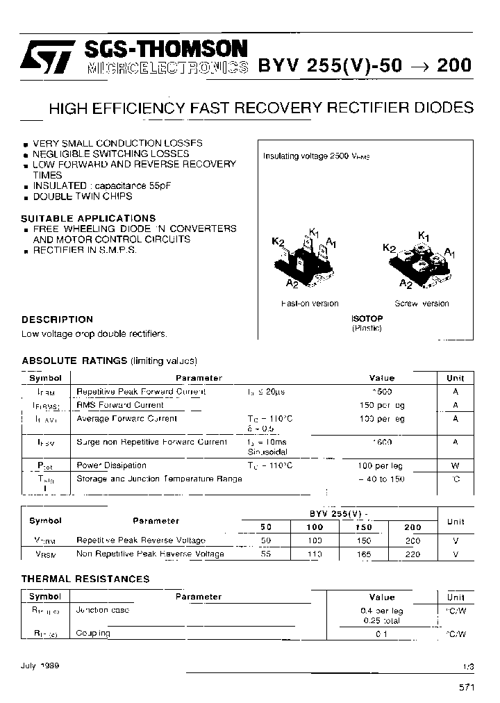 BYV255-100_3760104.PDF Datasheet