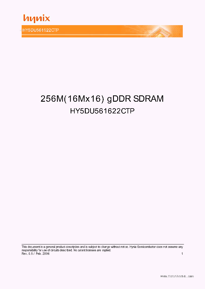 HY5DU561622CTP_3905679.PDF Datasheet