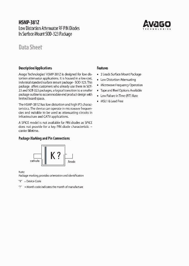 HSMP-381Z-BLKG_3768098.PDF Datasheet