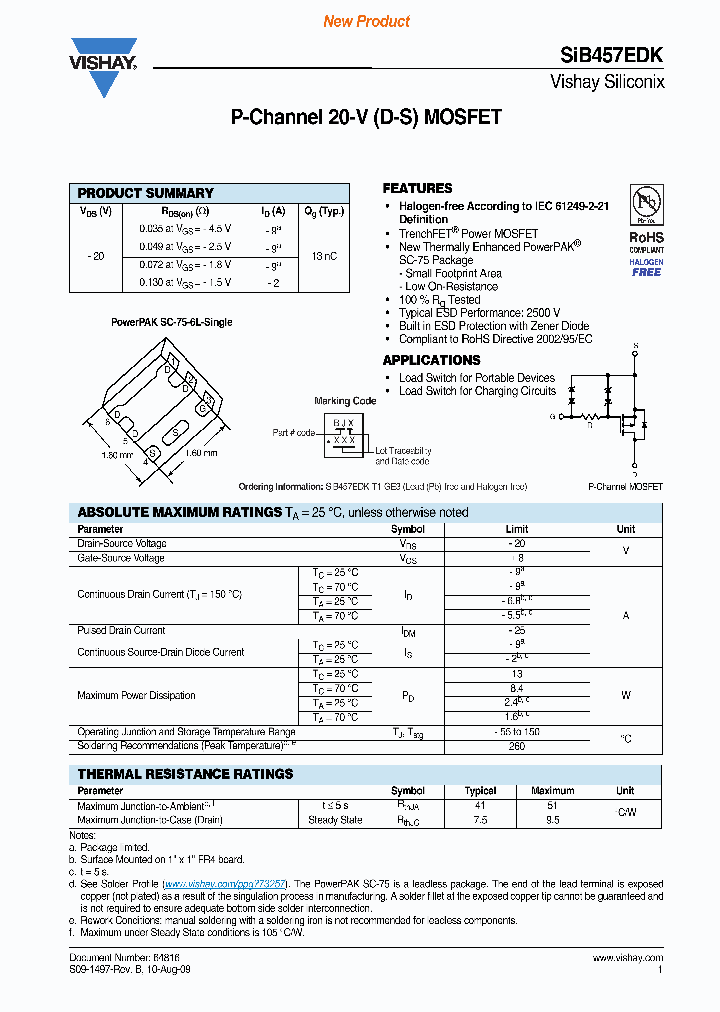 SIB457EDK-T1-GE3_3913983.PDF Datasheet