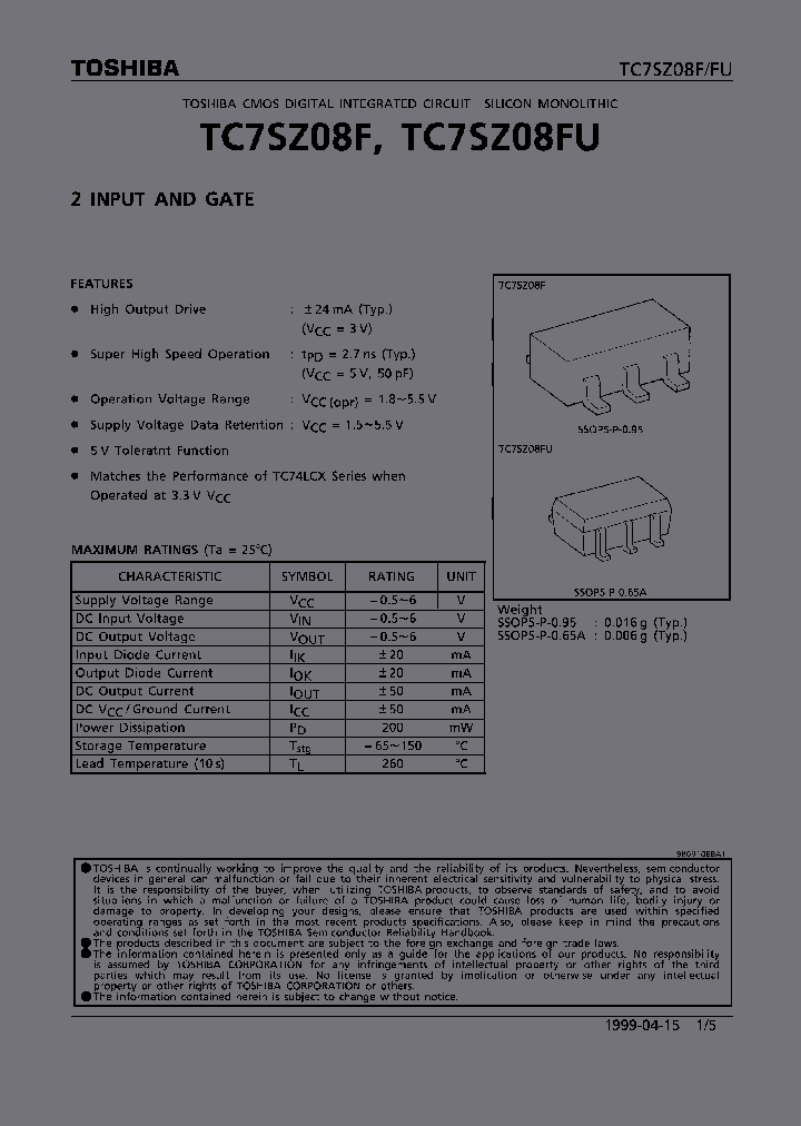TC7SZ08FUTE85L_3767458.PDF Datasheet