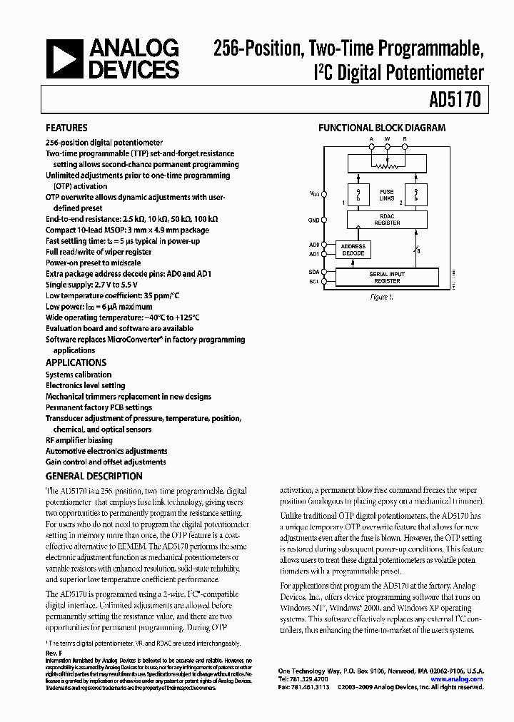 AD5170BRMZ10-RL7_3768602.PDF Datasheet
