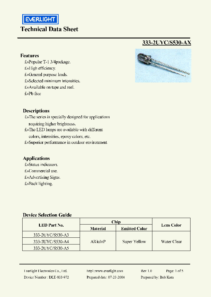 333-2UYCS530-A4_3771289.PDF Datasheet