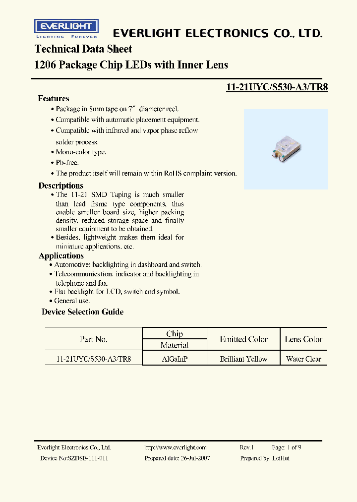 11-21UYCS530-A3TR8_3771199.PDF Datasheet