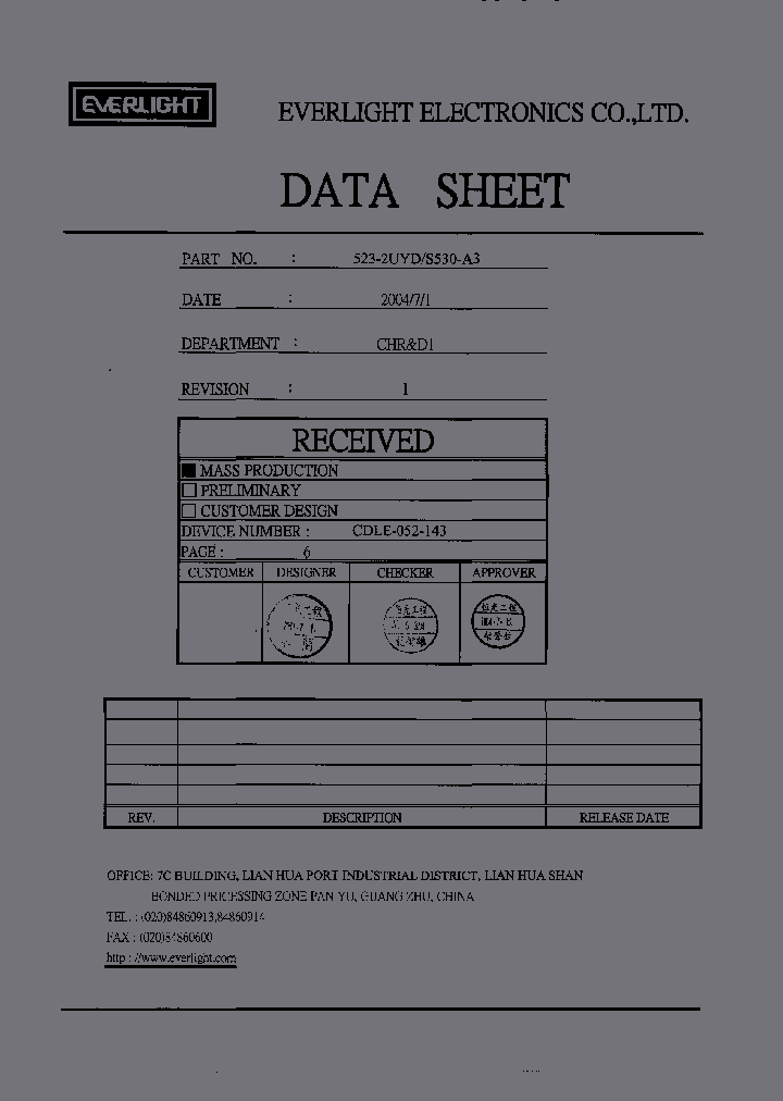 523-2UYDS530-A3_3771833.PDF Datasheet