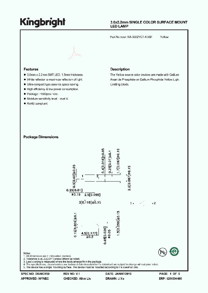 KA-3022YCT-45SF_3771306.PDF Datasheet