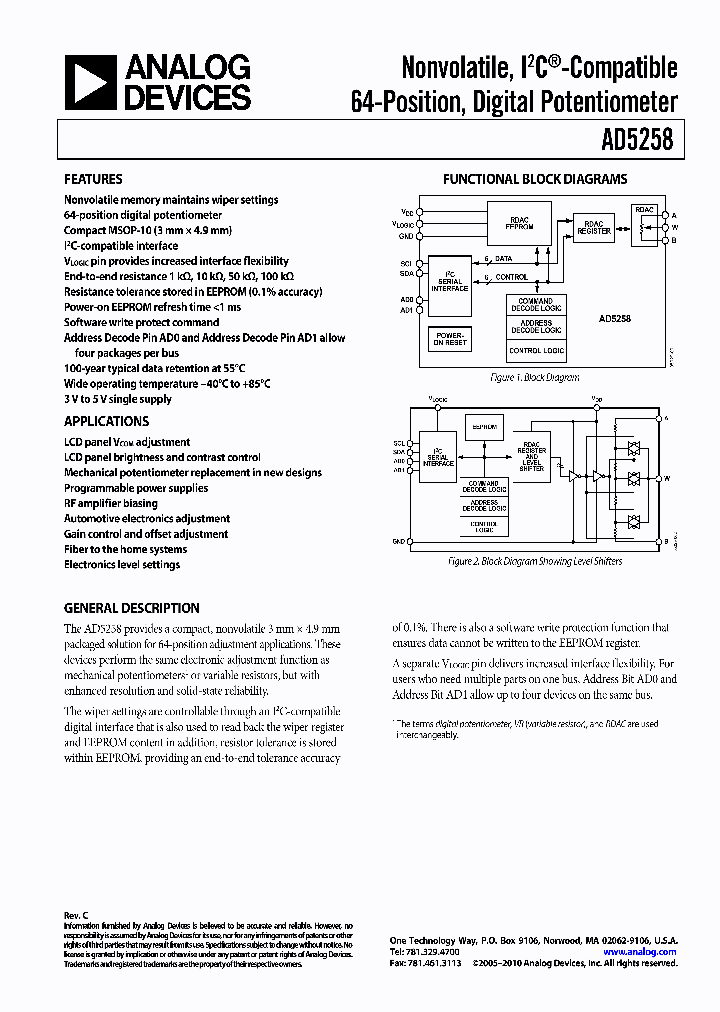 AD5258BRMZ50-R7_3772268.PDF Datasheet
