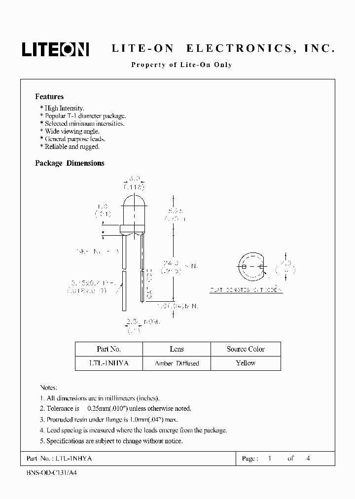 LTL-1NHYA_3770359.PDF Datasheet