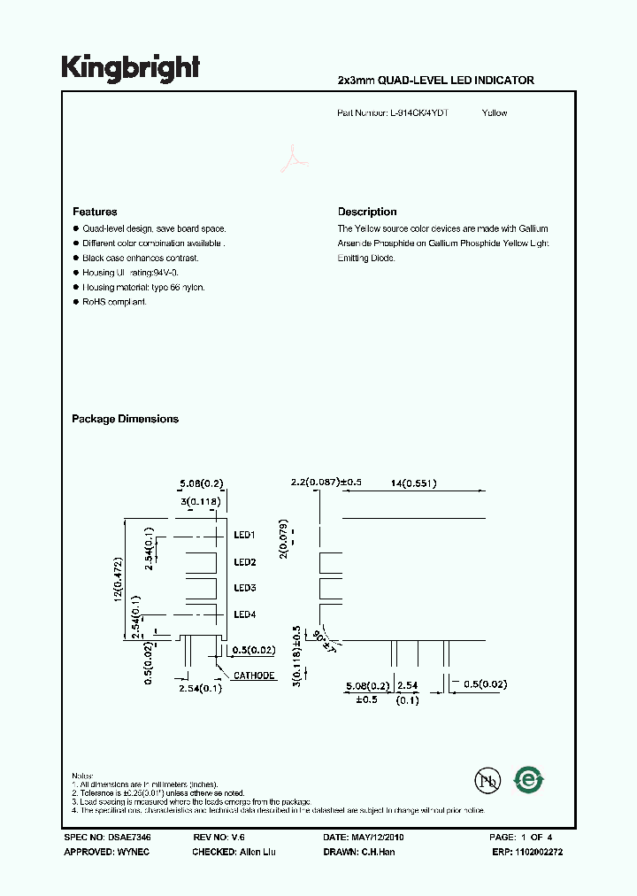 L-914CK4YDT_3772424.PDF Datasheet