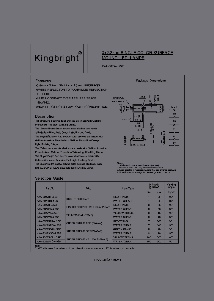 KAA-3022YC-45SF_3771308.PDF Datasheet