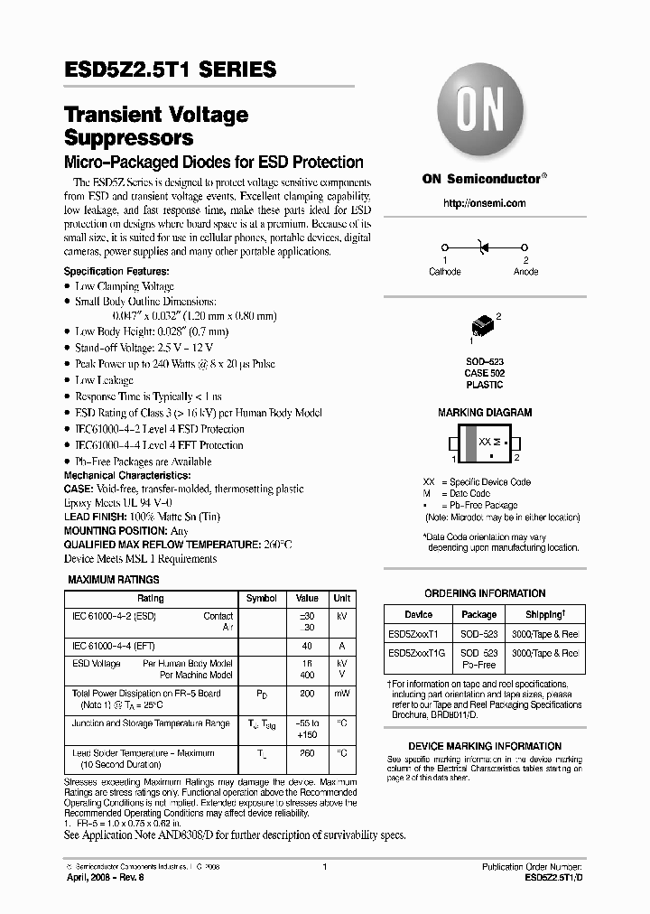 ESD5Z25T1G_3773618.PDF Datasheet