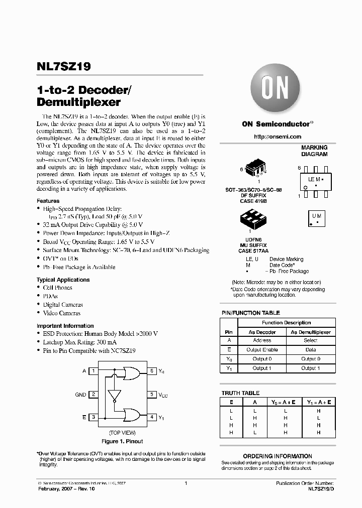 NL7SZ19MUR2G_3769498.PDF Datasheet