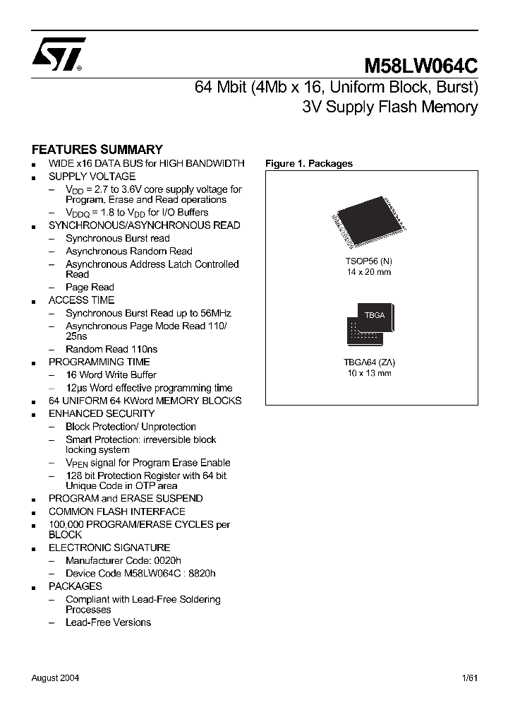M58LW064C110ZA6T_3775218.PDF Datasheet